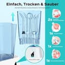 COSLUS Munddusche Elektrisch Professional Zähne: 2 Modi & 12 Druckstufen – 600ml Wassertank Zahndusche für Familien Oral Health Enthusiasten/Orthodontie-Patienten – Haushalt & Bad mit 5 Düsen –Schwarz - 5