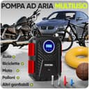 FORTEM Compressore Aria Portatile per Pneumatici, Bicicletta, 12V con Luce a LED, Manometro Digitale, con Gonfiaggio/Spegnimento Automatico, con Custodia (Rosso) - 7