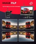 Digitale Senza Fili Telecamere Retromarcia Kit, 7 Pollici IPS Monitor con Visione Notturna IP68 Impermeabile, BSD, Image Flip, Wireless Telecamera Posteriore Auto Camion/Bus/Furgone/Camper/Rimorchio - 6