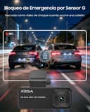 XEGA 2K 4G Dash CAM Coche con Tarjeta SIM, Camara Coche Grabadora sin WiFi, Visión en Vivo Remota, Detección Movimiento/Colisión, Monitor de Aparcamiento, Audio Bidireccional, Nocturna, GPS, Cloud - 5