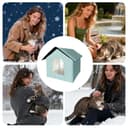 Cat Kennel – House Closed Waterproof to Rain – Den Shaped Cat Bed – for Kittens Calming Puppies During Sleep Travel Animals Winter Home Indoor and Outdoor Use - 4
