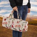 Tnfeeon Borsa a Mano Ferri da Maglia Borsa Portaoggetti Tessuto Artigianato Maglione Aghi da Cucito Organizer Borsa Famiglia(Jacquard Rosa) - 2