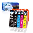 GoToners XXL Patronen Kompatibel für Canon 580 581 Druckerpatronen PGI-580 CLI-581 für Canon Pixma TR8550 TS705 TS6350 TS6350a TS705a TS6351 TS6250 TS6150 TS9550 TS6151 TS6251 TR8500 TR7550 (5er-Pack) - 1