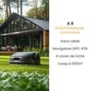 STIGA A 8 Robot Tosaerba Autonomo, AGS & GPS-RTK, 4 Zone, Fino a 800 m² – Navigazione Wireless Senza Fili, Controllo Tramite App STIGA.GO – Per Giardini Residenziali - 2