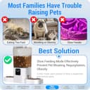 5G WiFi Automatic Cat Feeder for 2 Cats: Dual Cat Food Dispenser with Slow Feed, Smart Pet Feeder with Alexa for Multiple Pets, Auto cat Feeder, Detachable for Easy Clean-7L Large Storage - 5