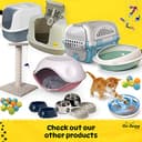 CAT CENTRE Jumbo Grey Cat Hooded Litter Tray High Sided Rim Big Extra Spacious Long Wide Adult Big Cats XL Toilet Enclosed Box Pan Loo Charcoal Filter Flap Door Lidded Detachable Hood Easy Cleaning - 7