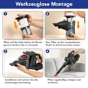 2er Ersatzfilter kompatibel mit Bosch Unlimited Gen2 Serie 8 Staubsauger, mit 1 Netzabdeckung&Reinigungsbürste für Bosch Staubsauger Filter, 12036642,12023349 HEPA Ersatzfilter(nicht für Serie 6/7) - 4