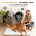 Cuccia Ortopedica per Cani con Cuscino Rimovibile, Lettino Lavabile Memory Foam a Forma Cassetta Uova, Impermeabile Letto per Supporto Testa e Articolazioni, Cuccia cane Interno con Base Antiscivolo - 5