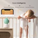 BOIFUN Baby monitor 5" con schermo diviso e 2 telecamere, baby monitor WiFi 2K tramite schermo e controllo tramite app, registrazione e riproduzione, sensore di temperatura e umidità - 4
