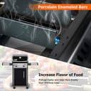 7635 Barre, per Barbecue a Gas Weber Serie Spirit 200 (con manopole Anteriori),7635 Barre Piastra Smaltate in Porcellana 38,9x8,9x6,8 cm Piastra Ricambio per Spirit E210 S210 E220 S220. (7635) - 7