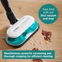 Bosch Unlimited 7 Aqua BCS71HYGGB Cordless Vacuum cleaner with additional 2in1 Vacuum and Mop head, Flex Tube, Interchangeable 18 V Battery, 40 minutes run time - White - 4