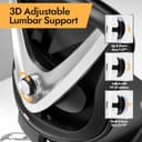 HOLLUDLE Sedia da ufficio ergonomica con supporto lombare 3D e braccioli 3D regolabili – Design a forma di V, sedia da scrivania confortevole per ufficio e casa, Nero - 3