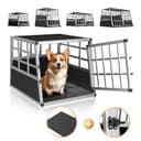 CADOCA® Trasportino Cani M 54x70x51cm Richiudibile Alluminio Impermeabile Box Auto Cagnolini - 2
