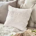 Loberon Kissenhülle Fianna, mit nostalgischen Spitzen verziert, historischer Look, Kissenbezug, Wohntextilien, Wohn-Accessoires, Viskose, Baumwolle, weiß - 2