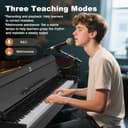 MUSTAR Digital Piano 88 Weighted Keys for Beginners, Full-Size 88 Key Piano Keyboard Semi Weighted, Electric Piano Keyboard 88 Keys with 3 Pedals, USB/MIDI, Wireless Connection (Black) - 4