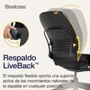 Steelcase Leap, silla de oficina ergonómica con sujeción lumbar regulable en altura y brazos regulables Ónix; Fabricado en Europa - 4