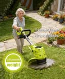 Wrneaoch Wacker eléctrico inalámbrico de 21 V, batería de 650 W 6000 RPM sin cuerda con 2 baterías de 2.0 Ah, potente recortadora de cuerdas inalámbrica para el cuidado del jardín y el césped - 5