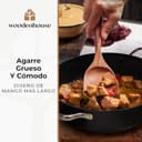 Utensilios de Cocina Madera 12 Pzs - Set de Espátulas y Cucharas de Madera, con Soporte, Reposacucharas y Ganchos. Antiarañazos. Accesorios Cocina con Agarre Cómodo para Sartenes Antiadherentes - 3