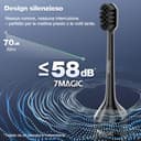 Spazzolino Elettrico, Spazzolini Elettrici, Spazzolino Sonico - 3 Intensità, 5 Modalità, 40000VPM, IPX7, Spazzolino Denti Elettrico Autonomia 180 Giorni e Timer, Spazzolino Elettrico Ultrasonica, Nero - 7