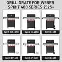 Utheer Porcelain-Enameled Cast Iron Cooking Grates for Weber Spirit 400 Series (2025 & Newer), 2PCS Replacement Grill Grate Set, Fits Weber Spirit E-425 S-425 E-435 EP-425 EP-435 - 6