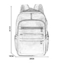 Baoblaze Zaino da viaggio da uomo, in pelle PU, con tasche multiple, resistente all'acqua, casual, per pesca, shopping, escursionismo, Caff - 4