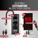 HEYNER® Digitaler Akku-Kompressor 6.000mAh I 10 bar Druck, LED & Display, Auto-Stopp, USB-C & 12V Ladefunktion, inkl. Adapter-Set & Tragebeutel - 3