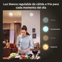 Philips Hue - Bombilla Inteligente, A60 E27, Luz Blanca y de Colores, 9W (Eq. 75W) 1100 lm, Compatible con Alexa y Google Home - Pack de 2 Bombillas LED inteligentes + Botón Inteligente + Hue Bridge - 6