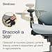 Sedia da ufficio ergonomica Steelcase Gesture con braccioli regolabili a 360°, supporto lombare 3D Live Back, poggiatesta regolabile Storm Cloud; Prodotto in Europa - 6