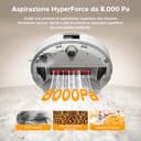 roborock QV 35A Set Robot Aspirapolvere, Antigroviglio, 8000Pa, Panno Sollevabile, Autolavaggio, Asciugatura ad Aria, Stazione Tutto in Uno, Evitare Ostacoli, Strategie di Pulizia dei Tappeti, Bianco - 2