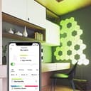 Nanoleaf Shapes Hexagon Starter Kit, 9 Smart Light Panels LED RGBW, Works with Alexa + Echo Dot (5th generation, 2022 release), Charcoal - 4