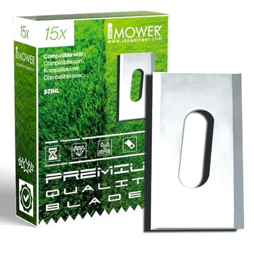 Idea Mower lame di ricambio per robot tagliaerba Premium, compatibile con Stihl iMOW | Confezione 15 lame | Coltelli di lunga durata resistenti alle intemperie