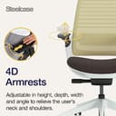 Steelcase Series 1 Ergonomic Office Chair With LiveBack Lumbar Support, 4D Armests, Adjustable Headrest Beige/Moleskin; Made in Europe - 6