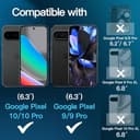 JETech Protector de Pantalla para Google Pixel 10/10 Pro / 9/9 Pro, Cristal Vidrio Templado con Marco de Instalación Fácil, Compatible Huellas Dactilares, HD Clara, 3 Unidades - 2