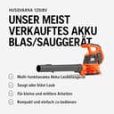 Husqvarna 120iBV Akku-Laubbläser - kabellos 36V, inkl. Akku und Ladegerät, 10 N Blaskraft, verstellbare Rohrlänge, bürstenlos, leise und leicht, für die Gartenpflege - 3