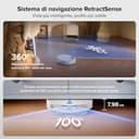 roborock Qrevo Curv 2 Pro Robot Aspirapolvere e Lavapavimenti, 25000 Pa, Zero-Grovigli, Acqua 100°C, Autopulente, Evita Ostacoli, Asciugatura Auto, per Peli di Animali Domestici - 4