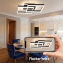 Plafoniera LED Soffitto 40W Dimmerabile,Compatibile con Alexa & Google home ,Controllo APP,Telecomando,con luce Notturna Funzione di Memoria per Camere da letto Soggiorni Sala da Pranzo (Nero) - 8