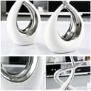 Decorazione, Regalo, Oggetti da collezione, Ornamento artigianale Scultura moderna in ceramica, Oggetti decorativi astratti for la casa in argento, Oggetti decorativi in ​​ceramica Scultura in argento - 2