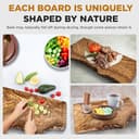 Couples Gift Olive Wood Cutting Board Personalised Olive Wood Chopping Board Wedding Gift New Home Gift Engagement Wedding Anniversary Valentines Initials Design in 25cm 30cm 40cm 50cm (Rustic 40cm) - 4