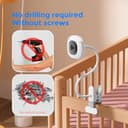 Flexibler Twist-Clip-Halter für Nanit Pro Smart Baby Monitor,flexible Twist-Monitorhalterung für Nanit Pro Smart Babyphone,kein Bohren Erforderlich - 3