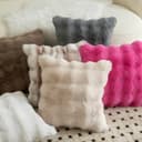 Mandioo 2er Set Luxus Dekorativ dicken Woll Kissenbezug Super Soft Wave Blase Plüschwolle werfen Kissenbezüge Zierkissenbezüge Sofakissen Schlafzimmer Kissenhülle für Sofa 40x40cm Cremeweiß - 6