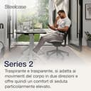 Sedia da ufficio ergonomica Steelcase Series 2 con supporto lombare LiveBack e braccioli 4D Truffle; Prodotto in Europa - 4