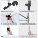 Yaheetech Pop Up Gazebo, 3x3m Instant Foldinng Shelter with Wheeled Bag, 4 Sandbags, 4 Ropes, 12 Stakes, Metal Frame, Adjustable Height, Top Air Vent, Dark Grey - 7