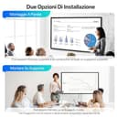 JAV Lavagna Interattiva 43 Pollici Smart Board Certificazione Google EDLA Ruotabile Monitor Intelligente 8+128GB Lavagna Digitale Elettronica per Ufficio Aula Live Streaming (Staffa Parete Inclusa) - 8