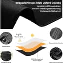 Funda para Barbacoa de 165 cm – 7131 para Weber Genesis 400 Serie 4 quemadores Gas Grill Heavy Duty & Impermeable, Cubierta de PU para Weber Genesis E435, E410, E440 (165 L x 63 W x 113 H) - 5