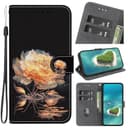 YKTO for Realme GT Neo6 Phone Case Wallet,Women Flip Folio Cover with Credit Card Holders Golden Peony in Full Bloom Flower PU Leather Purse Wrist Strap Kickstand Case for Realme GT Neo6 - 1