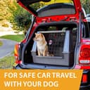 Ferplast Dog Carrier for Car ATLAS CAR 100 SCENIC Car Dog Crate, Wide ventilation grills, Dog Car Seat, Hygienic draining mat included, 100 x 60 x h 66 cm Grey - 5