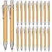 OSDUE Ballpoint Pen Set, 20 Pieces Bamboo Ballpoint Pens, Wooden Ballpoint Pens for Writing, Journaling, School, Office Supplies, Graduation Gift - 1