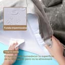 EHEYCIGA Cama Perro Extra Grande 112x81x16cm, Colchon Perro Impermeable Lavable con Espuma Viscoelástica, Sofá Perro Ortopedica Desmontable, Gris - 4