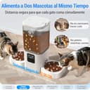 Doble Comedero Gato Automatico Wifi: 7L Dispensador Comida Gatos con Alimentación Lenta y Control por Aplicación, Comedero Perro Automatico con Alexa para Varias Mascotas, Desmontable para su limpieza - 3