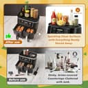 Ninipie Ninja AF400EU AF500EU AF451EU DZ401 Silicone Accessori Friggitrice Ad Aria per Ninja Foodi Max Dual Zone 9,5L-10,4L, Air Fryer Tappetino in Silicone, Ripiano Portaoggetti - 2